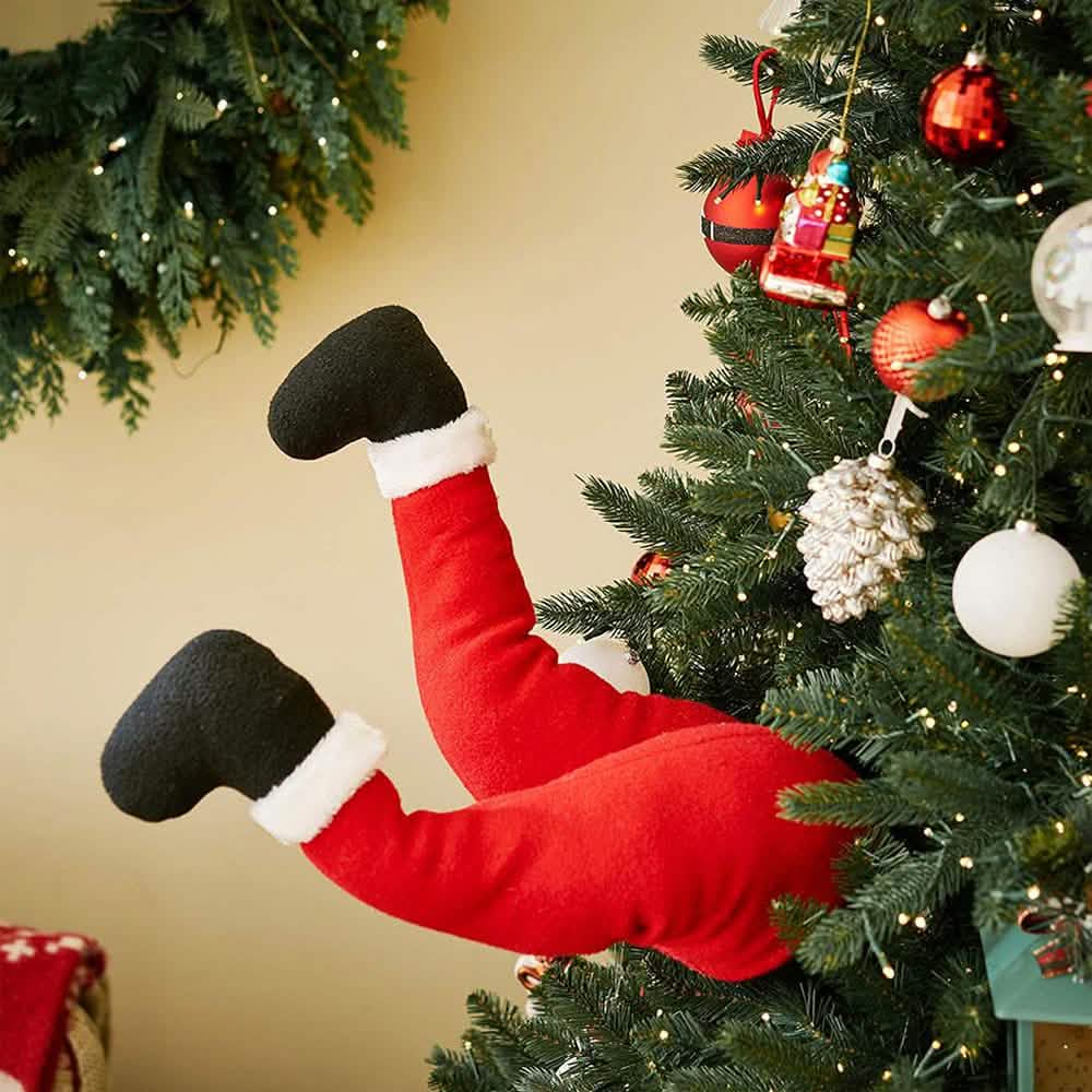 Christmas Tree Kicking Santa Legs DailySale
