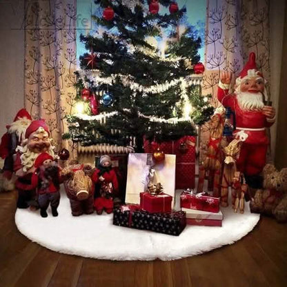 Christmas Tree Skirt Plush Lovely Decorations DailySale