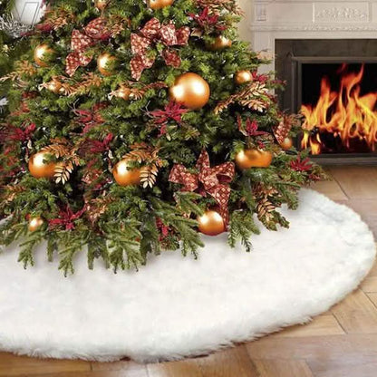Christmas Tree Skirt Plush Lovely Decorations DailySale