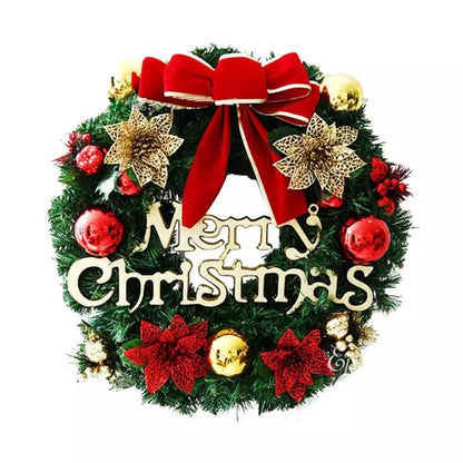 Christmas Xmas Wreath Home Door Wall Ornament Garland Bowknot Party Decoration DailySale