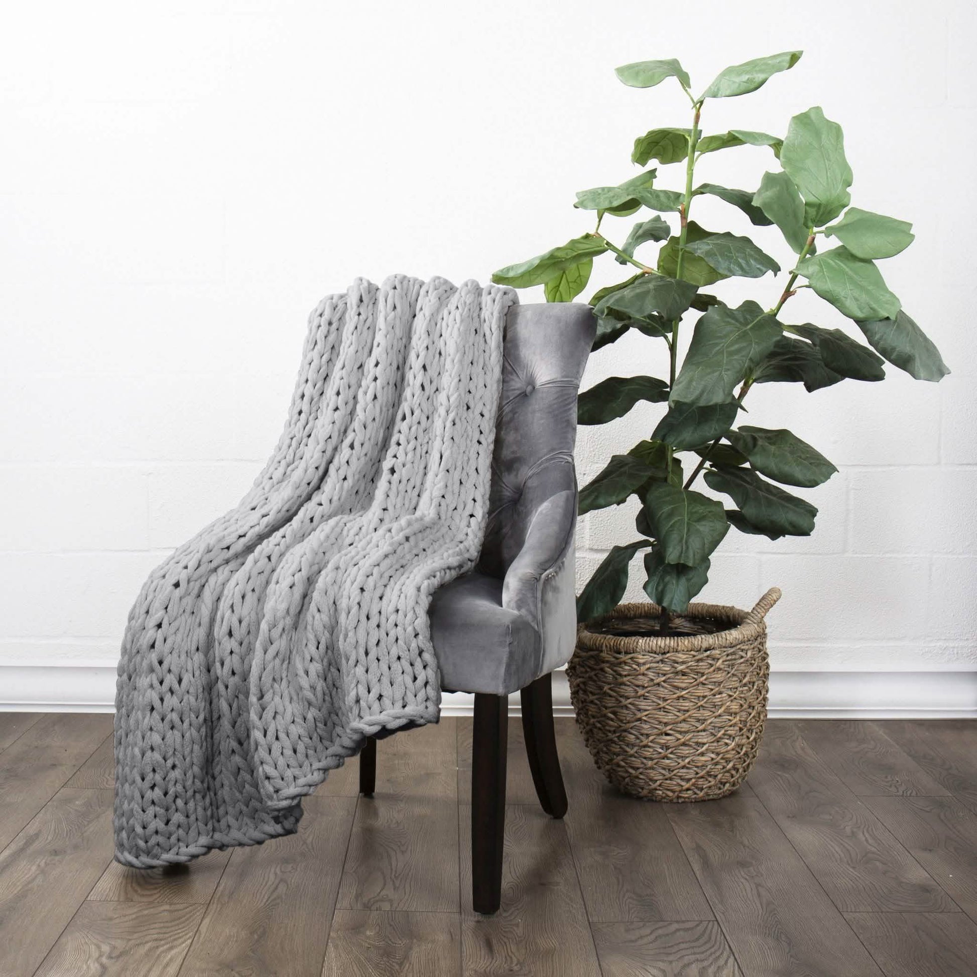 Chunky Knit Throw Blanket DailySale