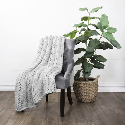 Chunky Knit Throw Blanket DailySale