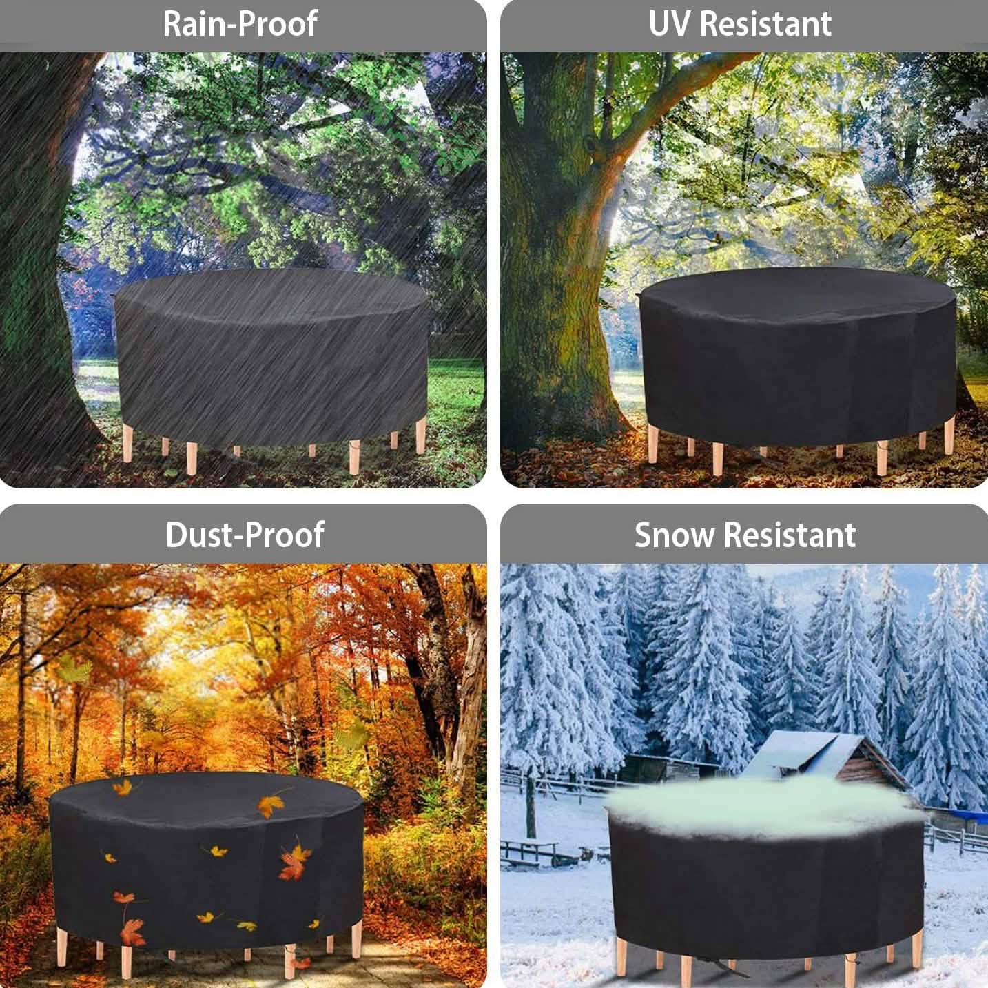 Circular Table Cover Outdoor Furniture Protector DailySale