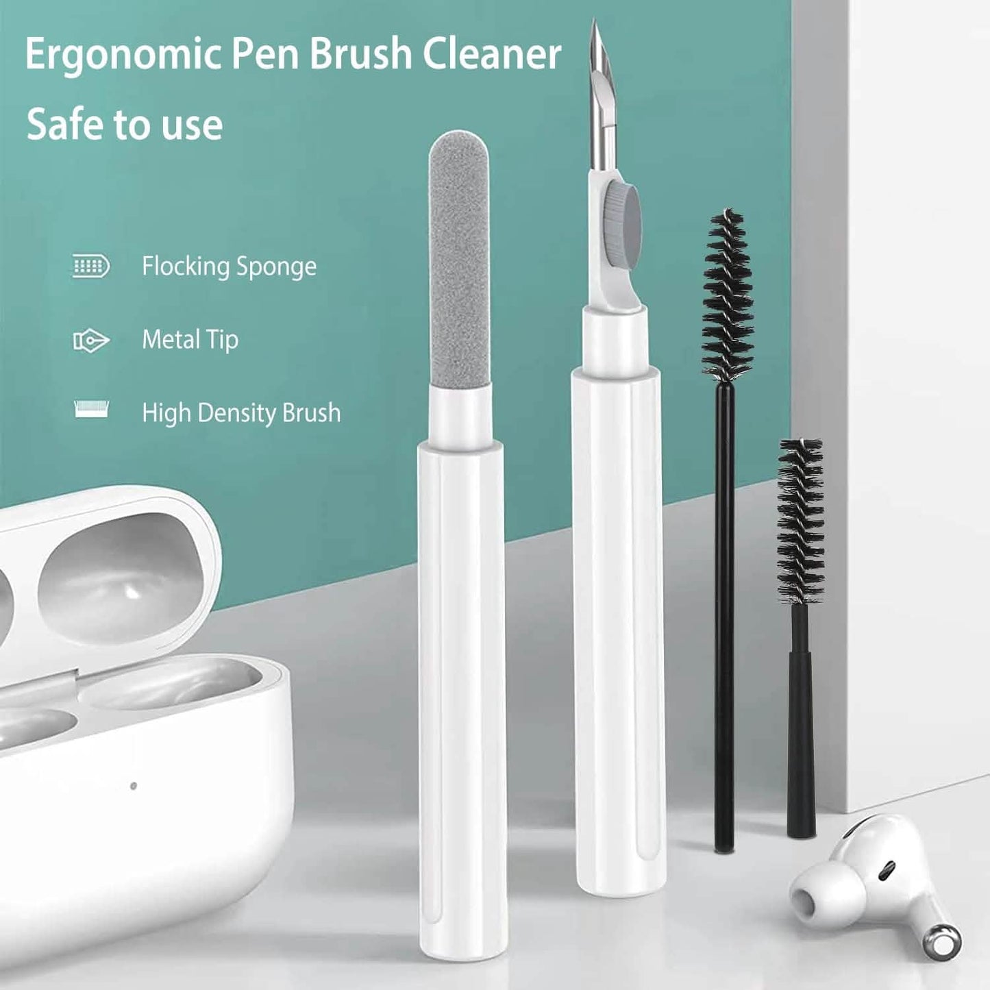 Cleaning Kit For Airpods, Charging Case, Camera, Phone Cleaner Pen Long and Short Fluff Brush DailySale