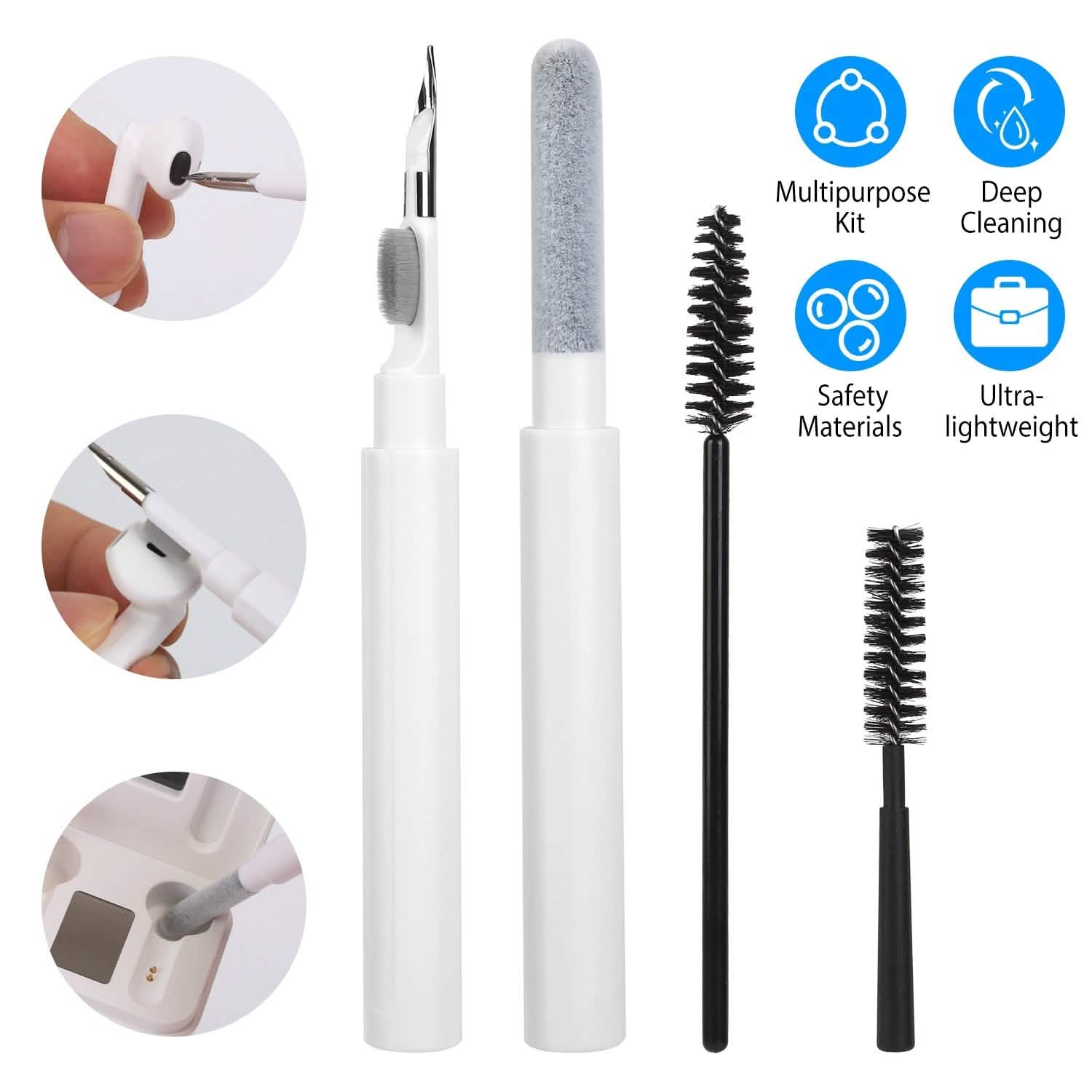 Cleaning Kit For Airpods, Charging Case, Camera, Phone Cleaner Pen Long and Short Fluff Brush DailySale