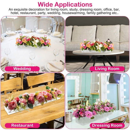 Clear Acrylic Flower Vase for Table Decoration Modern Flower Holder DailySale