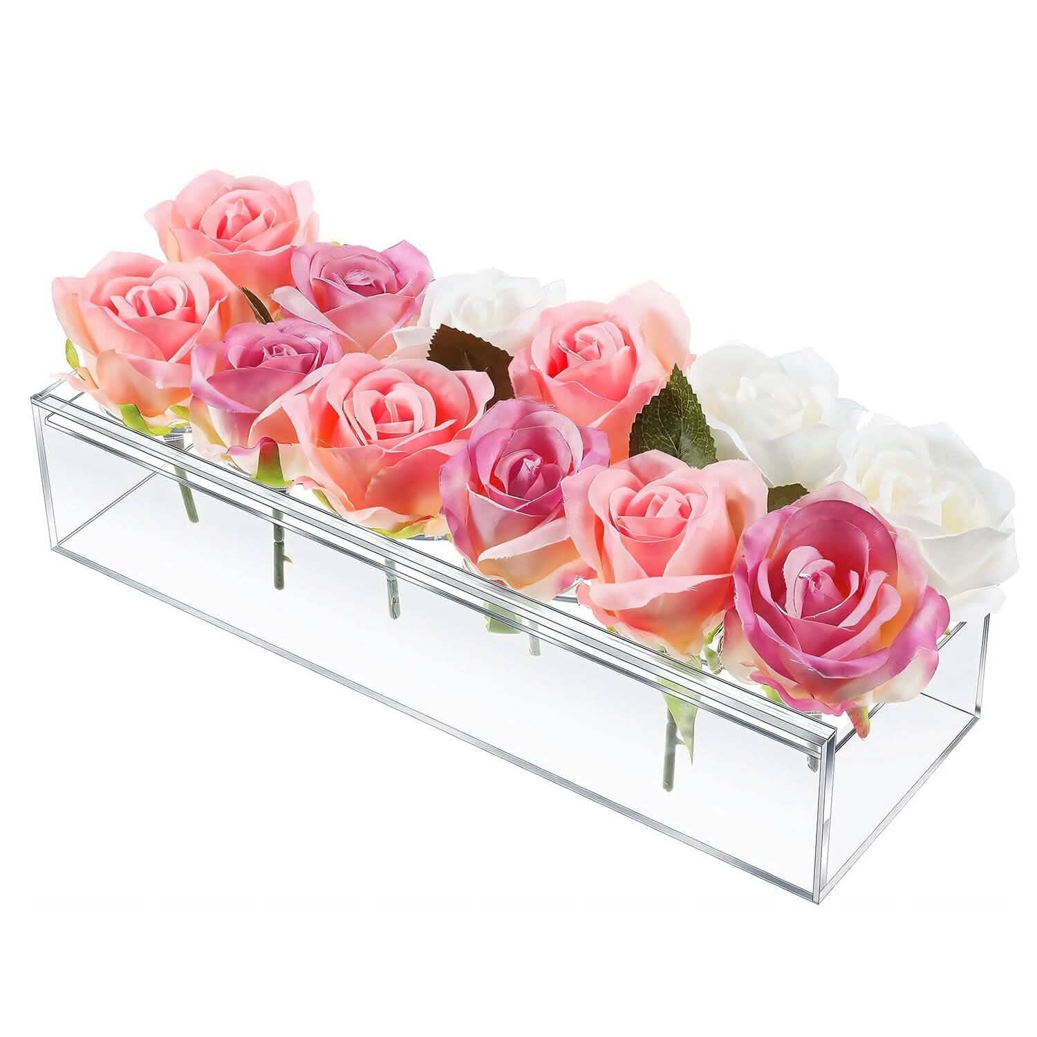 Clear Acrylic Flower Vase for Table Decoration Modern Flower Holder DailySale