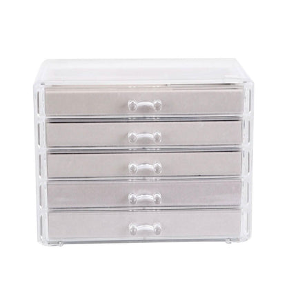 Clear Acrylic Jewelry Box Organizer with 5 Stackable Drawers DailySale