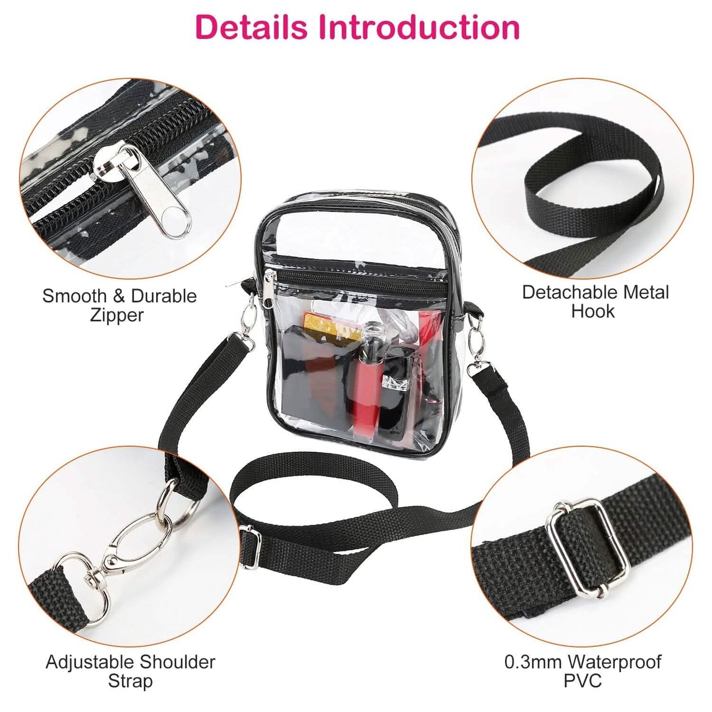 Clear Crossbody Bag Stadium Approved DailySale