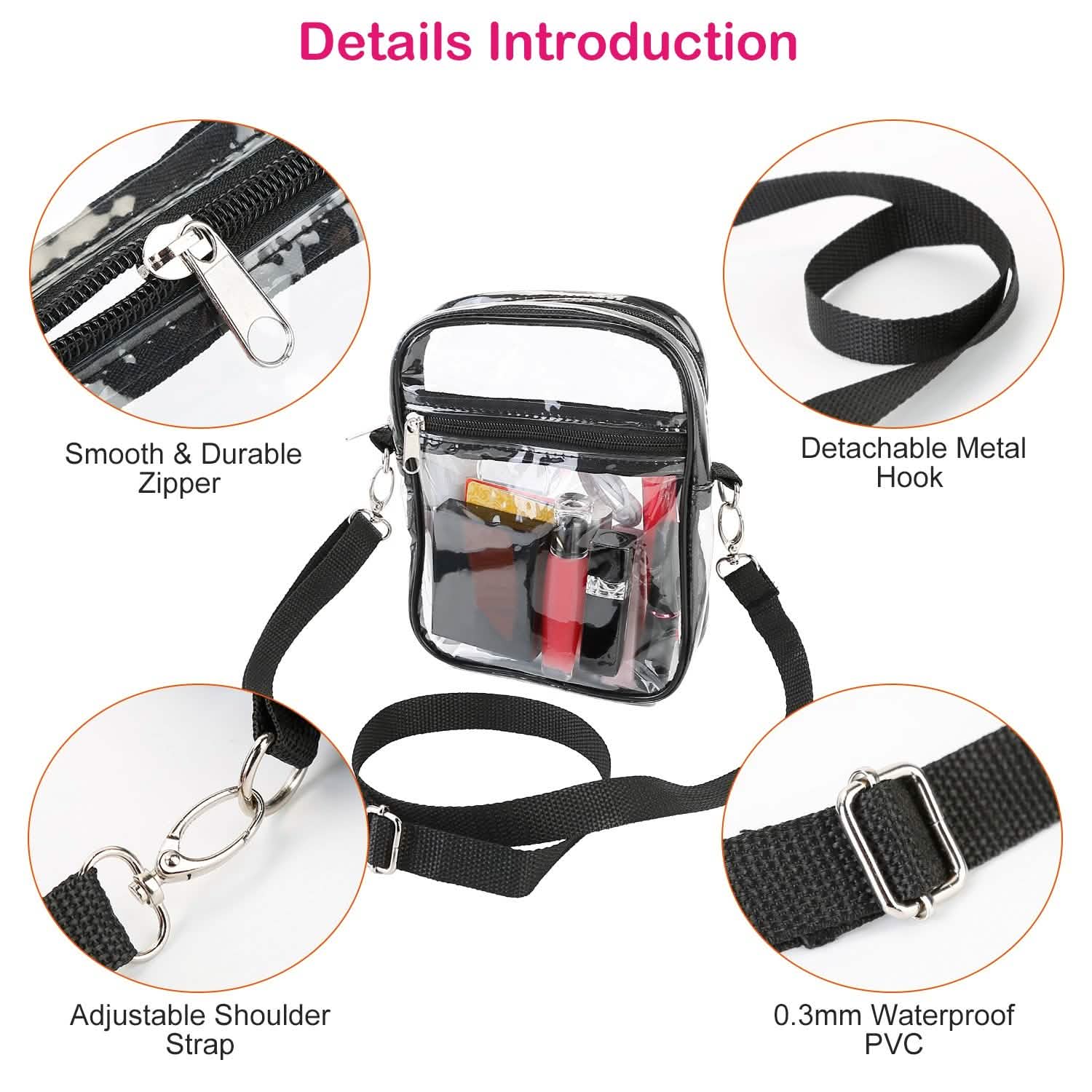 Clear Crossbody Bag Stadium Approved DailySale