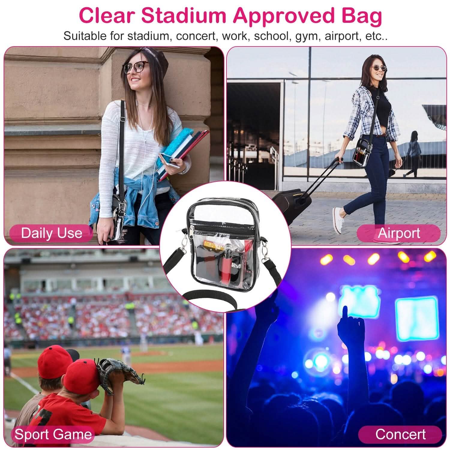 Clear Crossbody Bag Stadium Approved DailySale