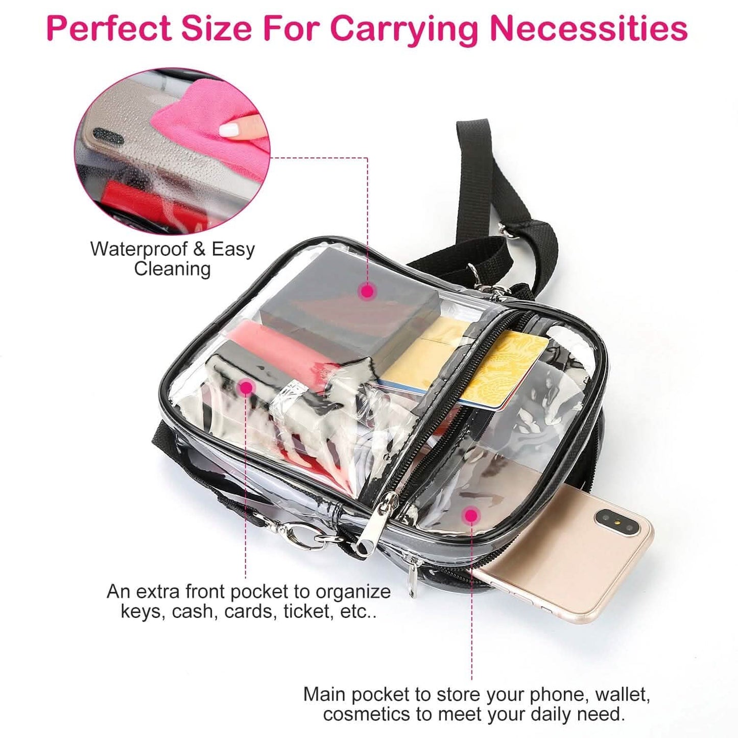 Clear Crossbody Bag Stadium Approved DailySale