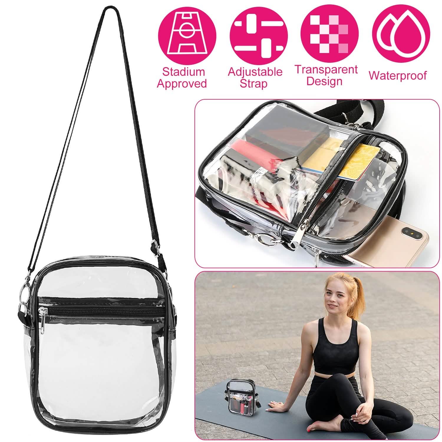 Clear Crossbody Bag Stadium Approved DailySale