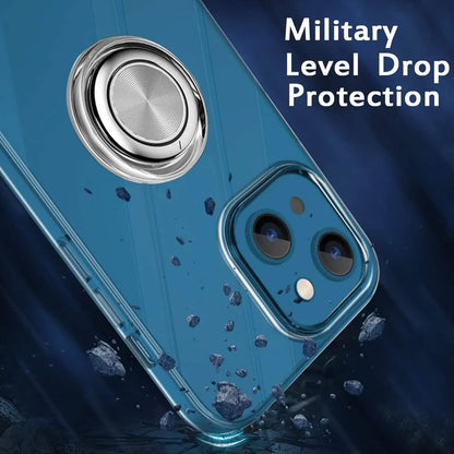 Clear Phone Case iPhone 14 Transparent Anti-Scratch with Ring Kickstand DailySale