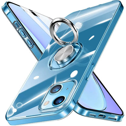 Clear Phone Case iPhone 14 Transparent Anti-Scratch with Ring Kickstand DailySale