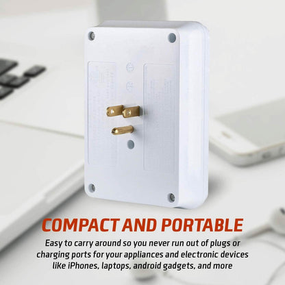 ClearMax 6 Outlet Adapter with 2 USB Ports DailySale