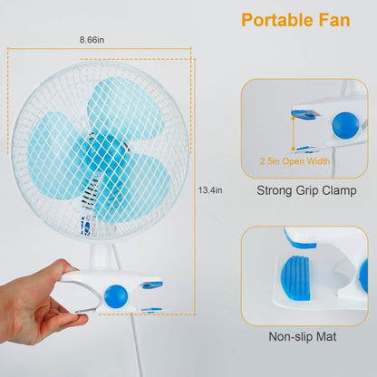 Clip-On 2 Speeds Quiet Clamp Fan DailySale