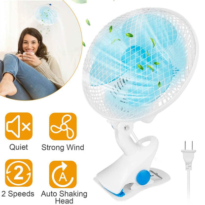 Clip-On 2 Speeds Quiet Clamp Fan DailySale