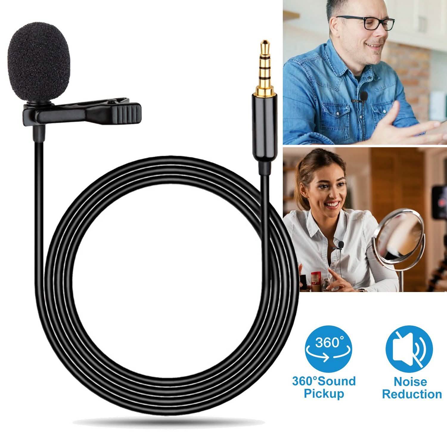 Clip On Microphone Hands Free Lavalier Lapel Mic DailySale
