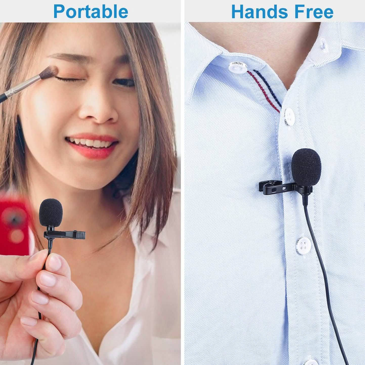 Clip On Microphone Hands Free Lavalier Lapel Mic DailySale