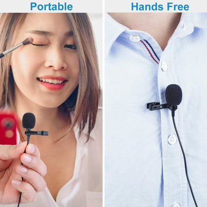 Clip On Microphone Hands Free Lavalier Lapel Mic DailySale