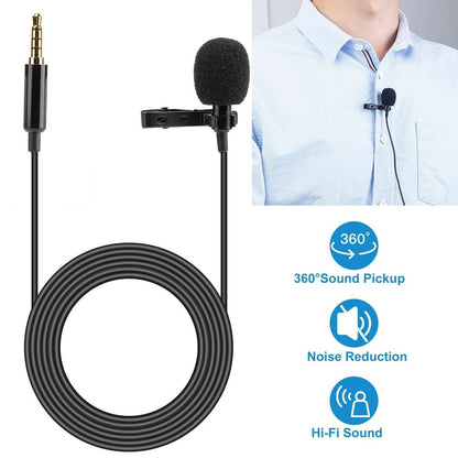 Clip On Microphone Hands Free Lavalier Lapel Mic DailySale