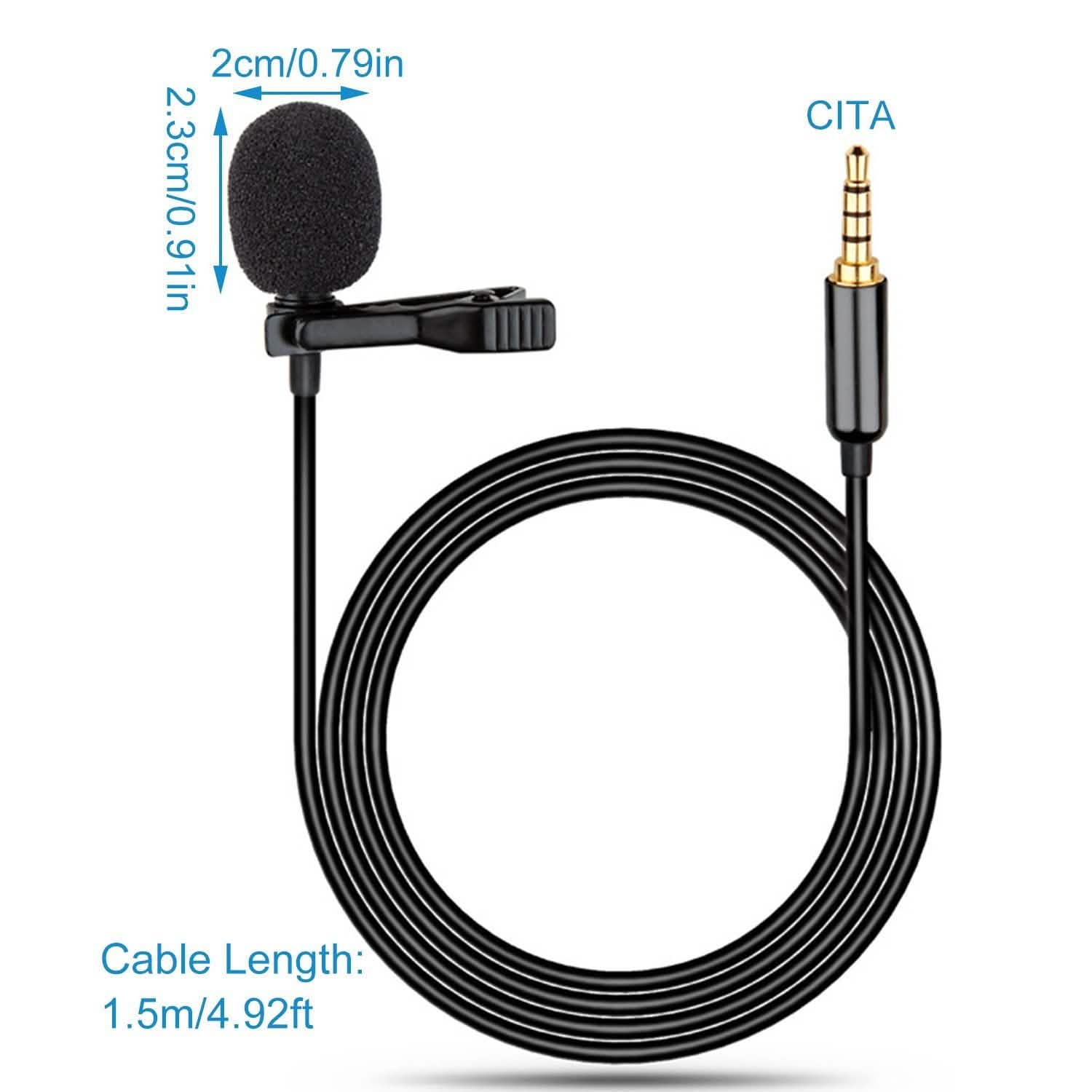 Clip On Microphone Hands Free Lavalier Lapel Mic DailySale