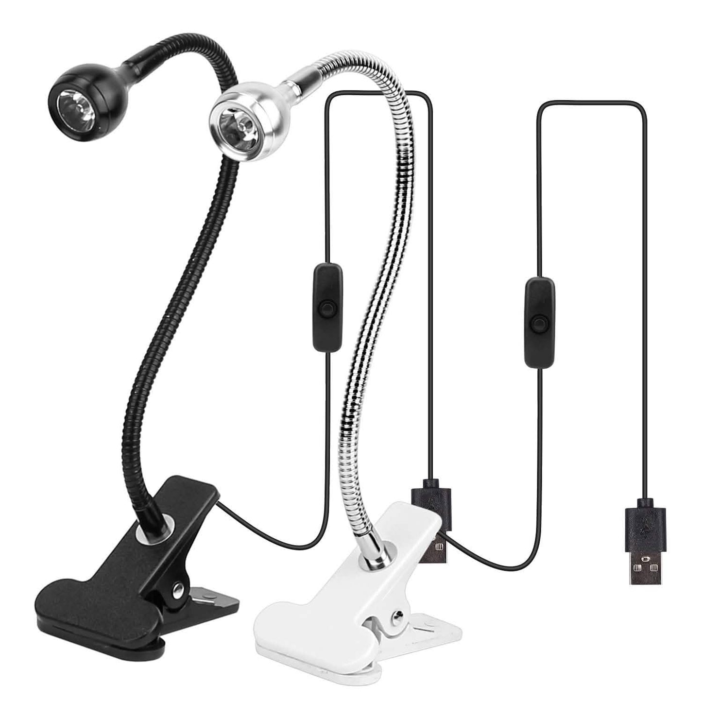 Clip On Reading Light USB Desk Clamp Lamp Flexible Gooseneck DailySale