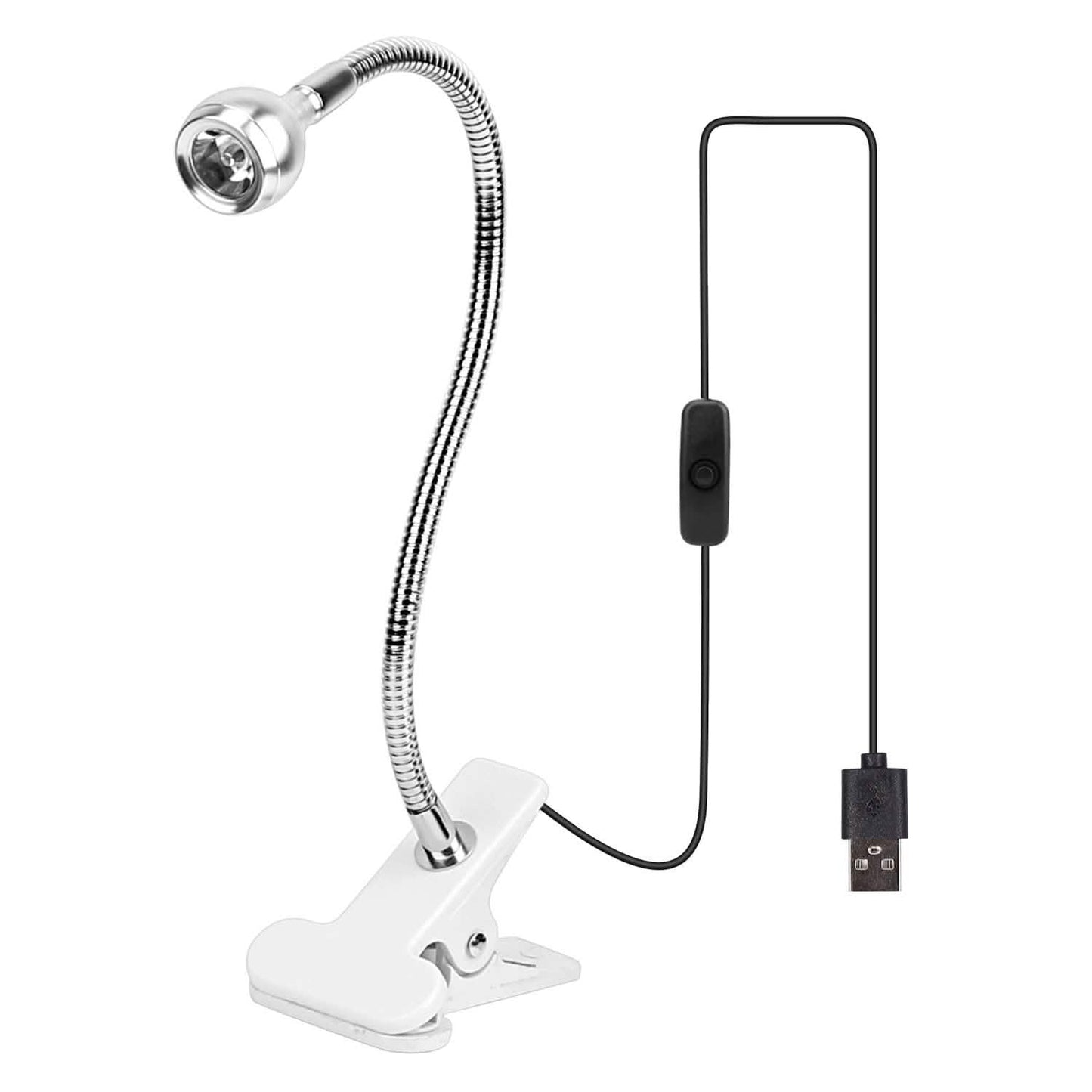 Clip On Reading Light USB Desk Clamp Lamp Flexible Gooseneck DailySale