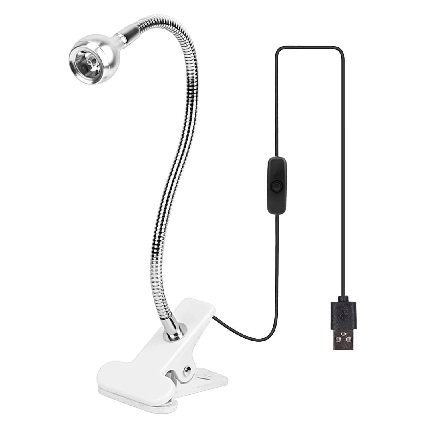 Clip On Reading Light USB Desk Clamp Lamp Flexible Gooseneck DailySale