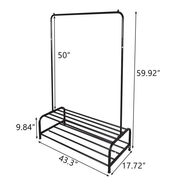 Clothing Garment Rack with Shelves DailySale
