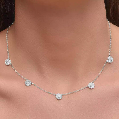 Cluster Flower Station Choker Necklace DailySale