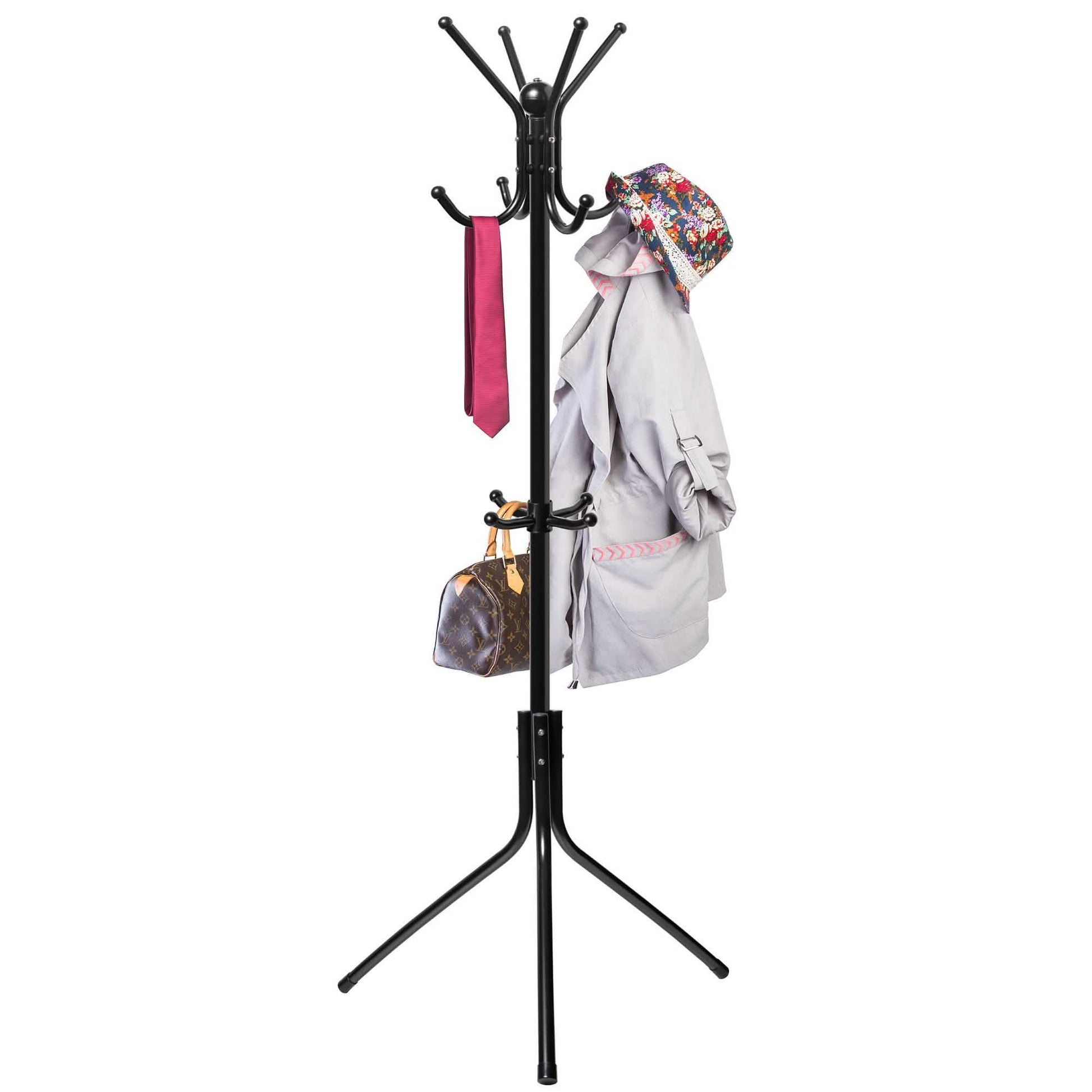 Coat & Hat Metal Rack Hanger Organizer Hooks with Stand DailySale