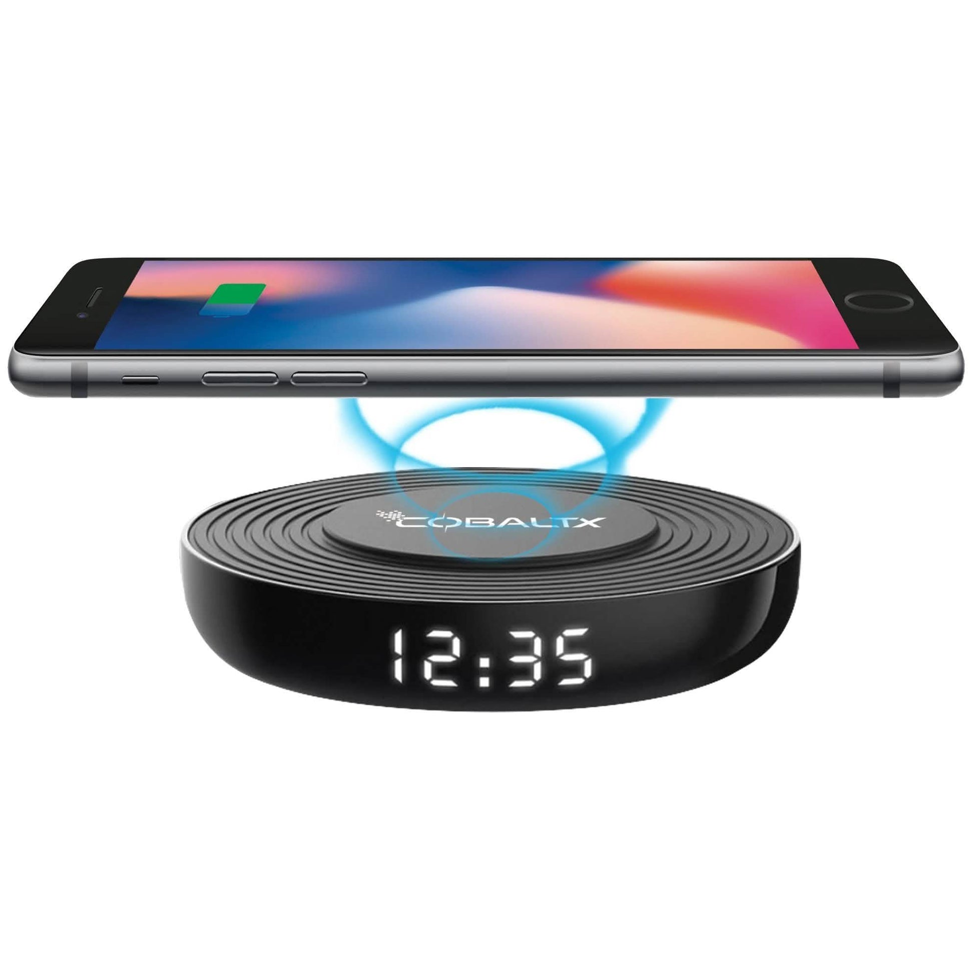 CobaltX Qi Certified Wireless Charging Pad With Digital Clock DailySale
