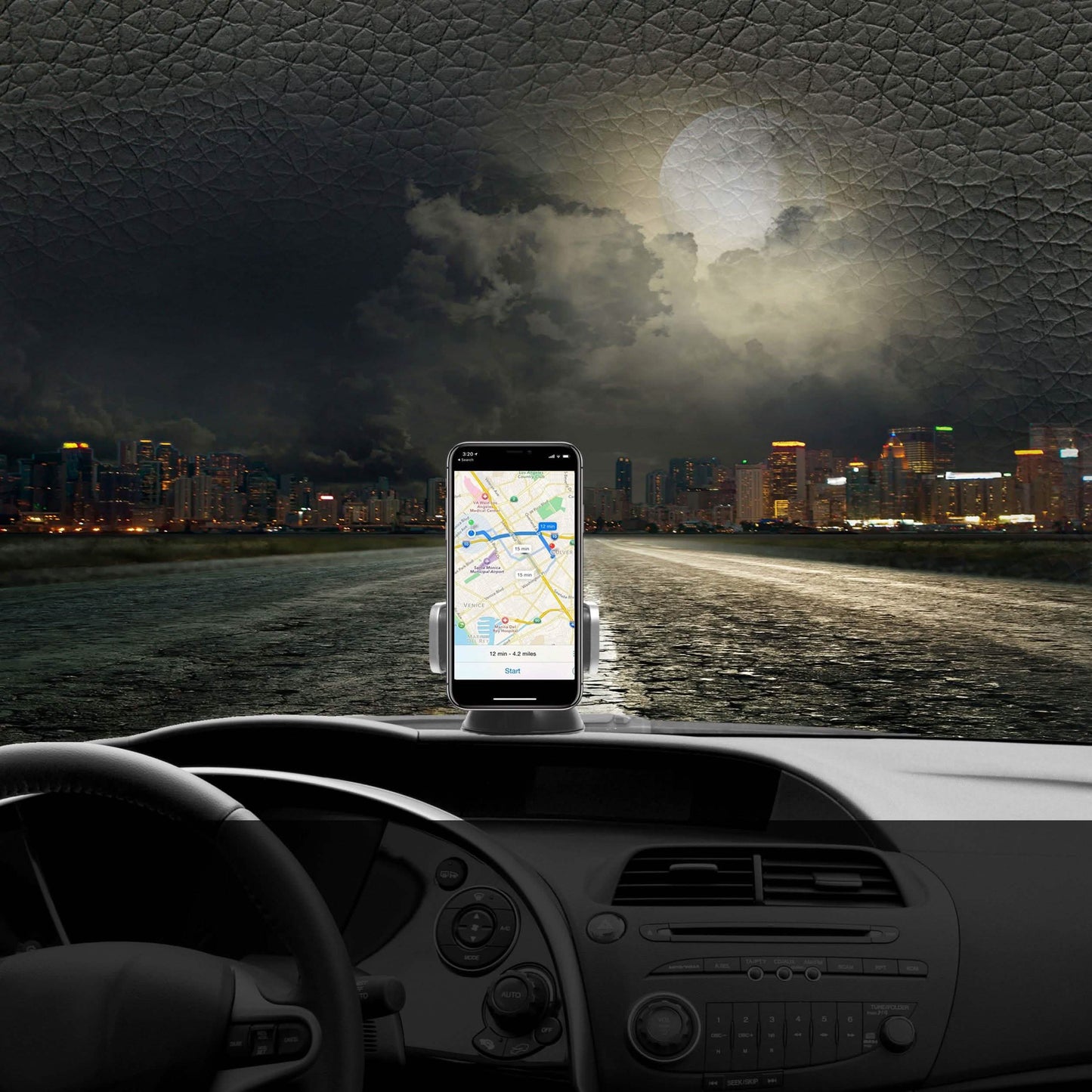 CobaltX Universal Windshield and Dash Mount With Leather Accent DailySale