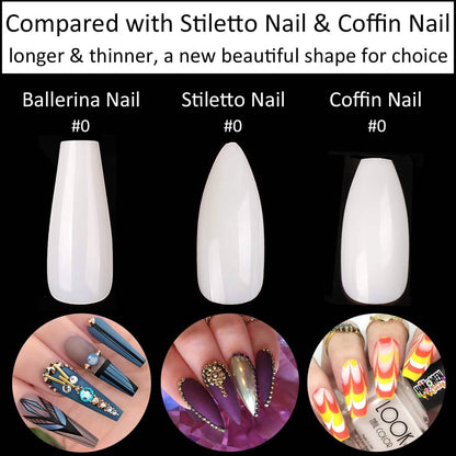Coffin Long Fake Nails DailySale