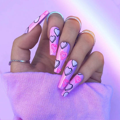 Coffin Long Fake Nails DailySale