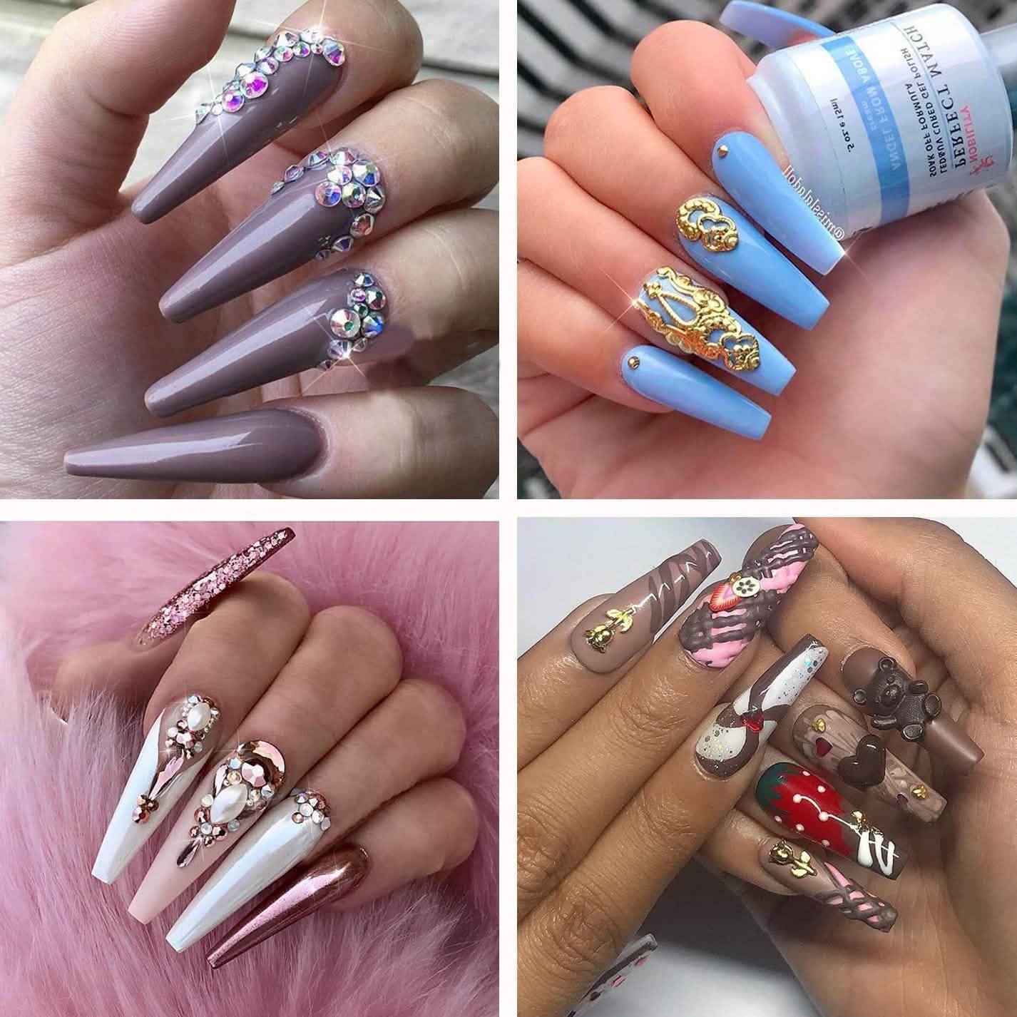 Coffin Long Fake Nails DailySale