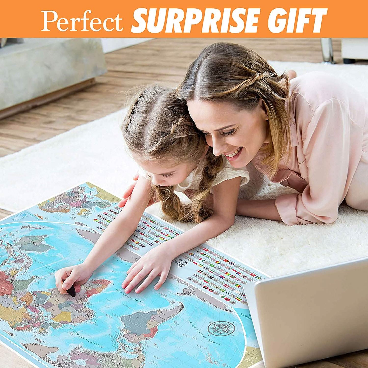 Coin Scratch Travel World Map and All Country Flags DailySale