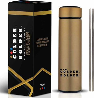 Colder Bolder Stainless Steel Double Wall Vacuum Insulated Reusable Water Bottle DailySale