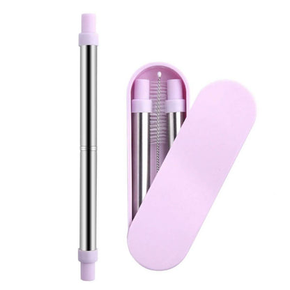 Collapsable Telescopic Reusable Drinkable Straw DailySale