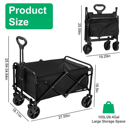Collapsible Folding Wagon Cart DailySale