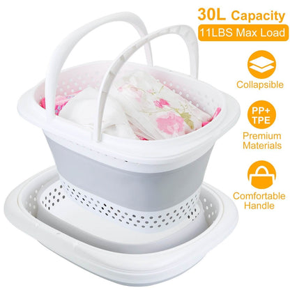 Collapsible Laundry Basket with Comfort Handle DailySale