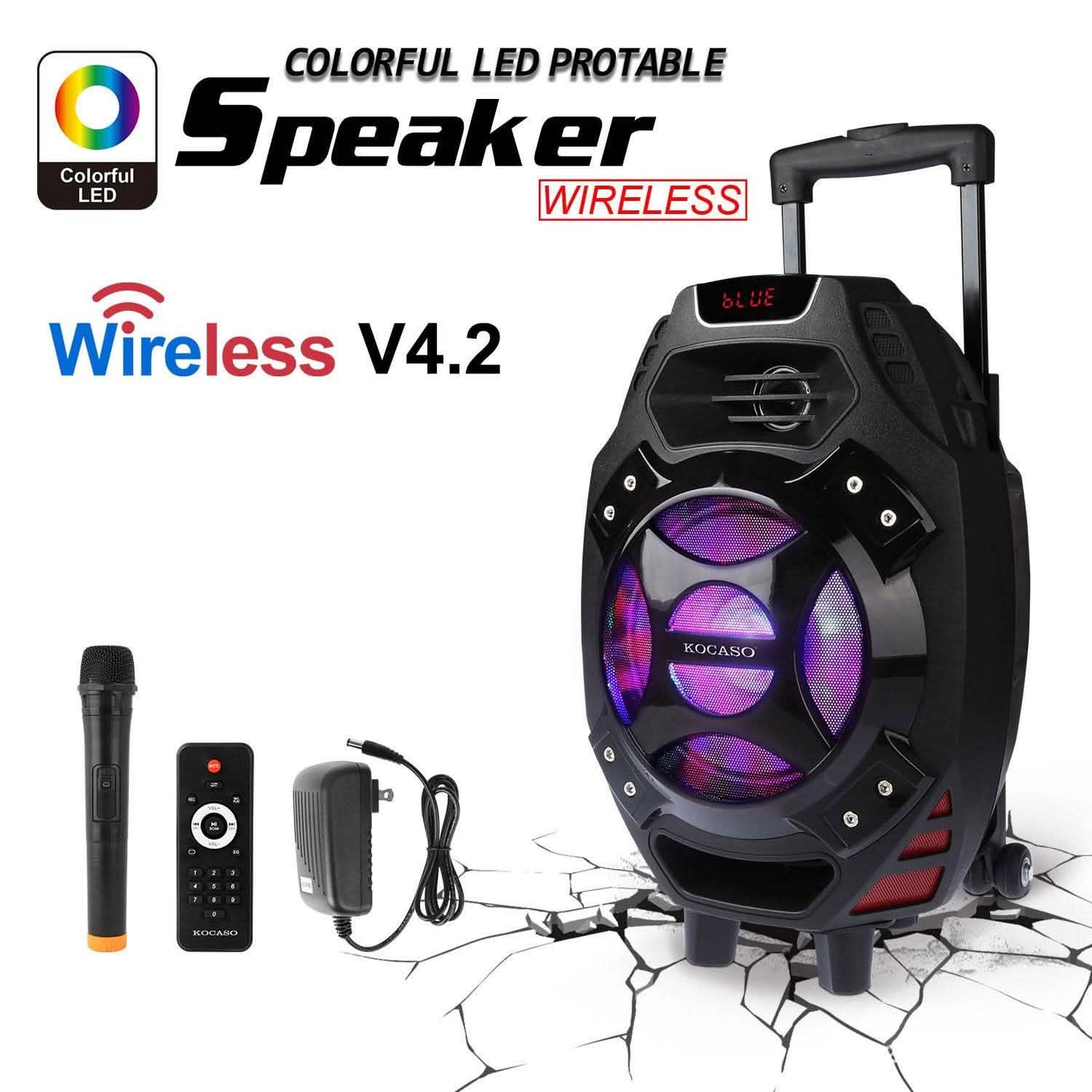 Colorful LED Portable Wireless Party Speaker DailySale