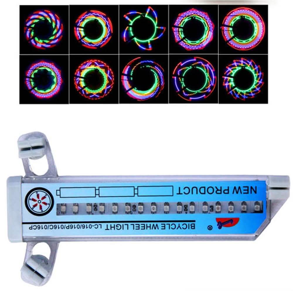Colorful Rainbow 32 LED Wheel Signal Lights for Cycling Bikes Bicycles Outdoor DailySale