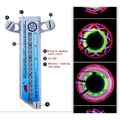 Colorful Rainbow 32 LED Wheel Signal Lights for Cycling Bikes Bicycles Outdoor DailySale