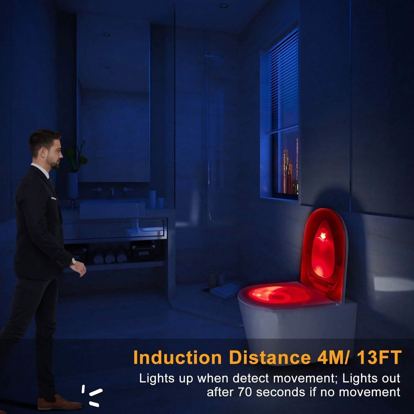 Colorful Toilet Bowl Motion Sensor Lights DailySale