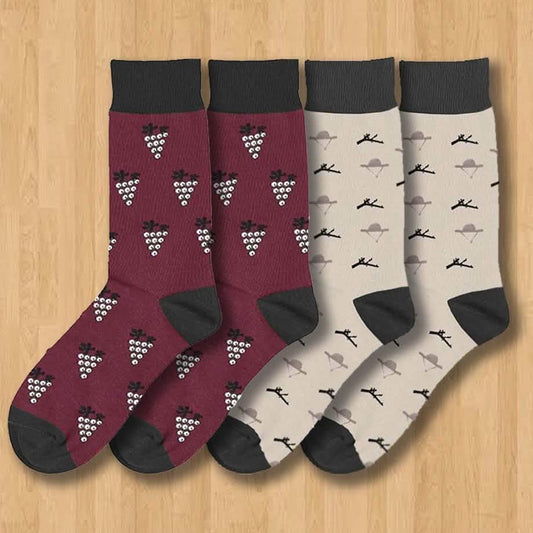 Combed Cotton Funky Casual Knee Socks - Assorted Styles DailySale
