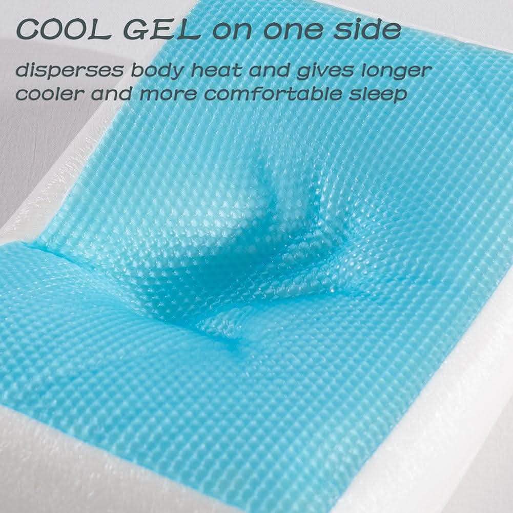 Comfort and Relax Reversible Memory Foam Gel Pillow - King DailySale