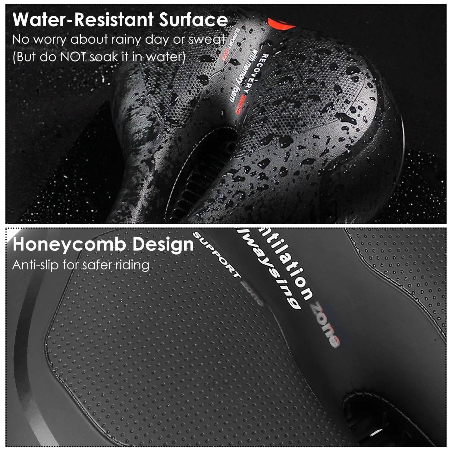 Comfortable Bike Seat Water Resistant MTB Bicycle Padded Saddle DailySale